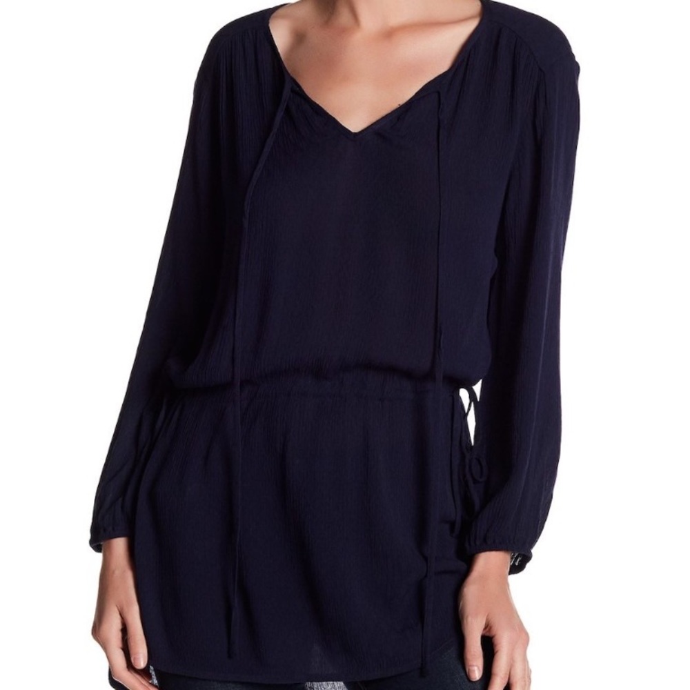 Navy Side Tie Tunic LIKE NEW